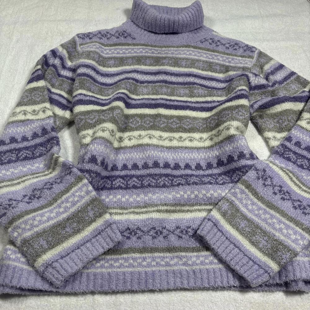 vintage purple winter turtle neck sweater - Picture 1 of 5